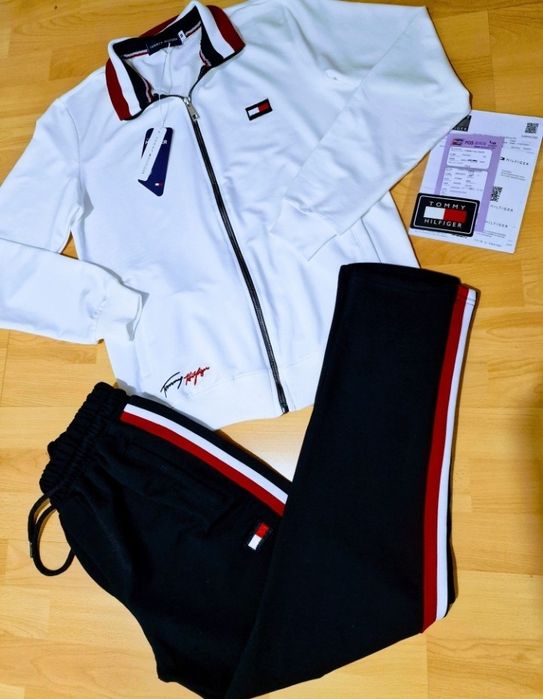Trening bumbac TH,super model, feronerie metalica, logo brodat, pantaloni conici