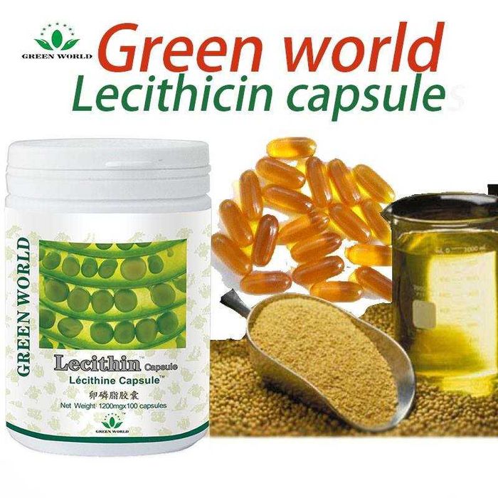 Lecitina Premium 1200 mg 100 capsule Forte Softgel Soia Imbunatateste Inteligenta Memoria Previne Dementa Senila Regenerare Piele Creier Ficat