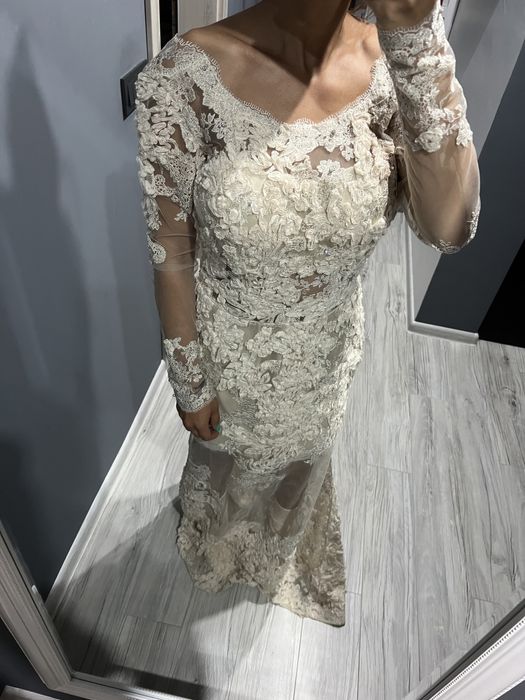 Официална рокля от испанска дантела S/M размер