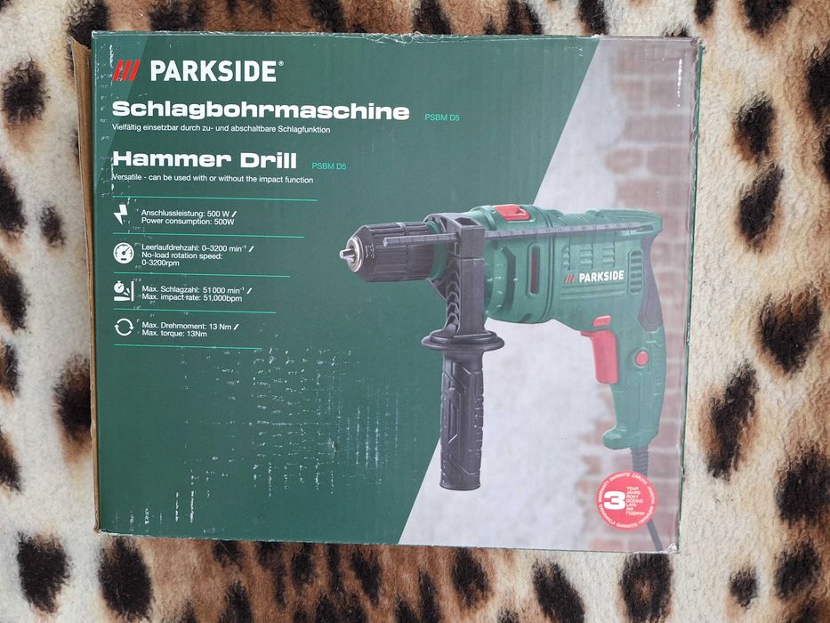 Bormasina  cu percutie, parkside, 220 v, turatie 3200,  49000 percutii