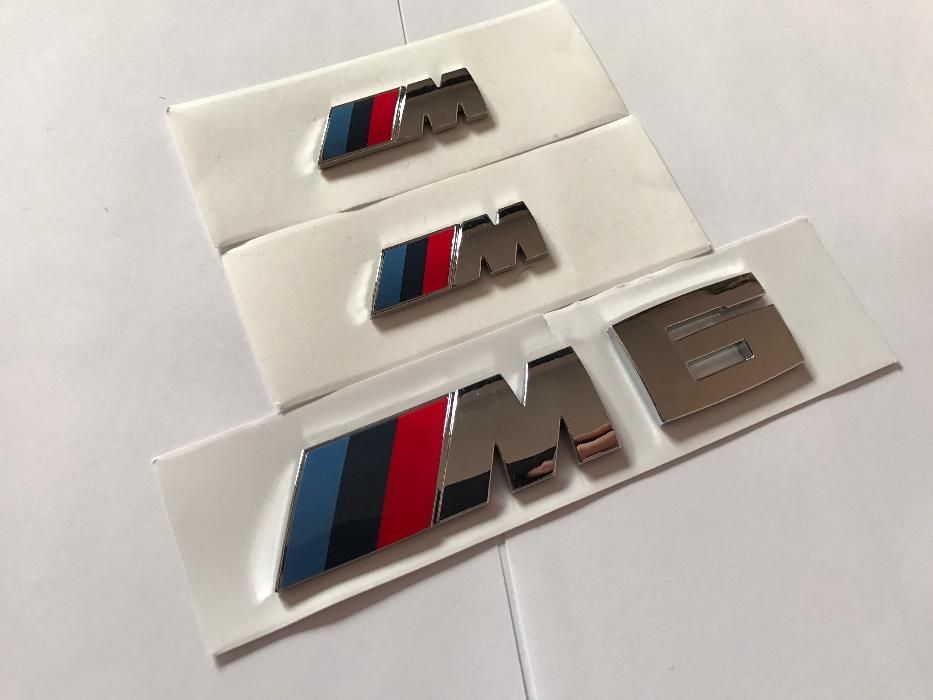 Set Emblema BMW M6 aripi/spate abs originale crom