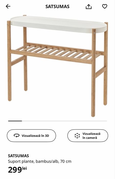 Suport plante IKEA Bambus 70cm SATSUMAS