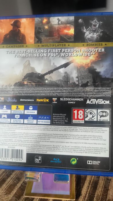 Мега добра Игра Call of duty WW II 2  cod playstation 4 ps4 пс4