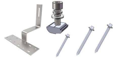 Carlig fix prindere panou fotovoltaic pe tigla +2 suruburi