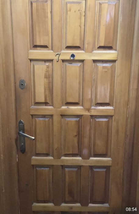 Usa intrare lemn si piele