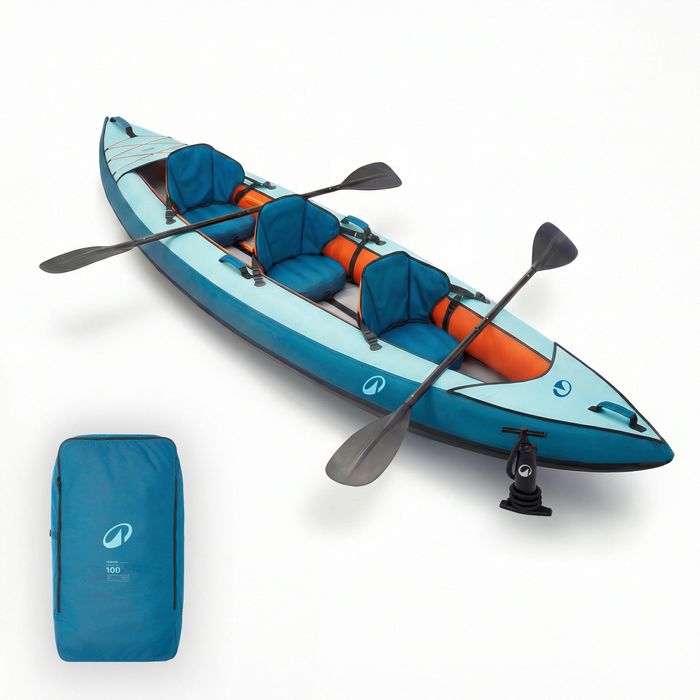 Set caiac-canoe Tribord 100 Essential 2/3 - produs resigilat Decathlon