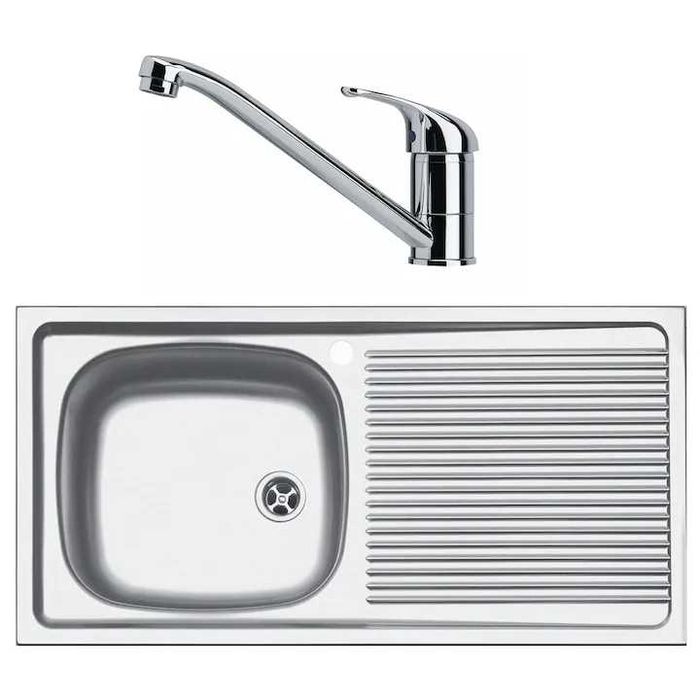 Chiuvetă Franche cu Picărător din Inox cu Baterie  pentru Bucătărie cu Baterie