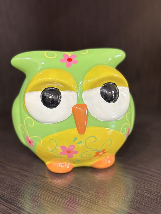 Копилка Сова фарфоровая