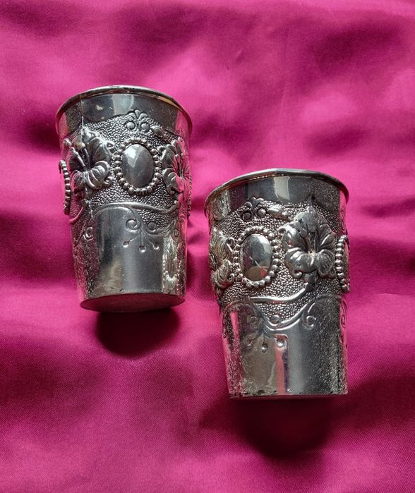 Pahare argintate Silver deco vintage