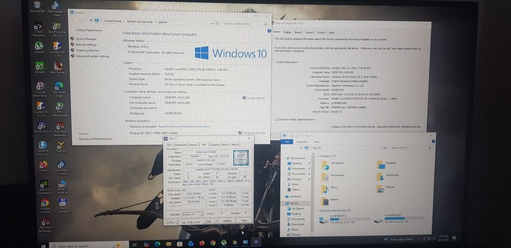 Unitate i7 6700/ GTX 1060 6G/16G RAM/SSD M.2 256GB/HDD 1TB