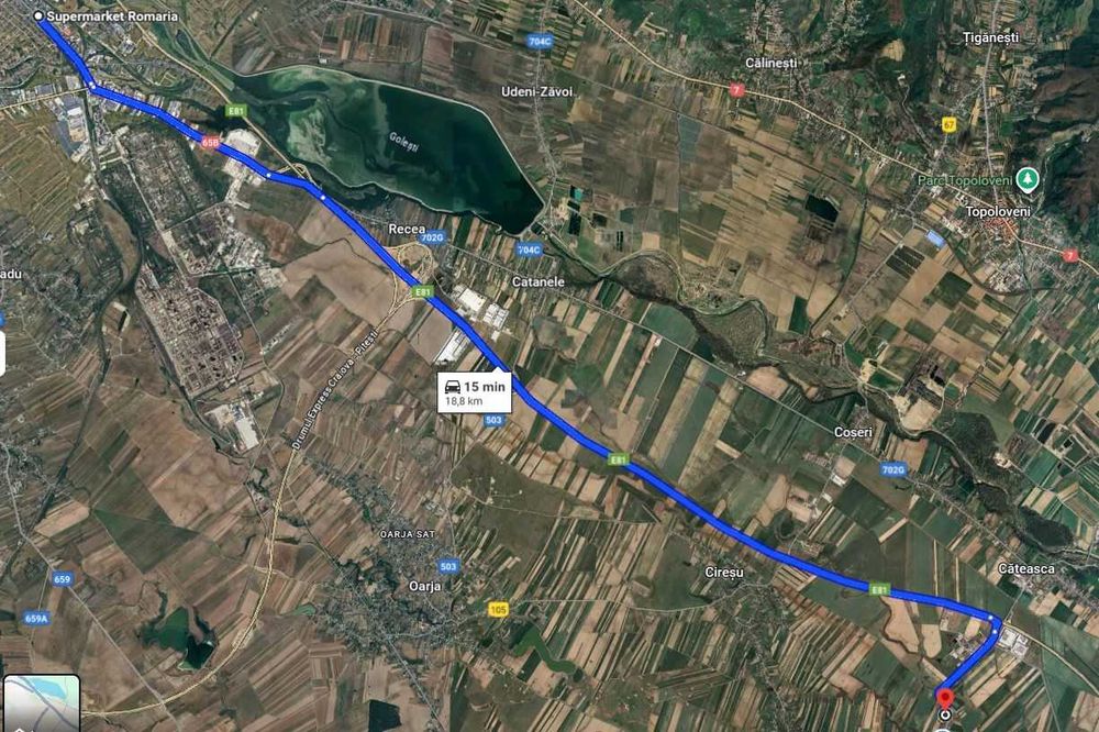 Teren intravilan 1715 mp 15 min de Pitesti, acces dinspre A1