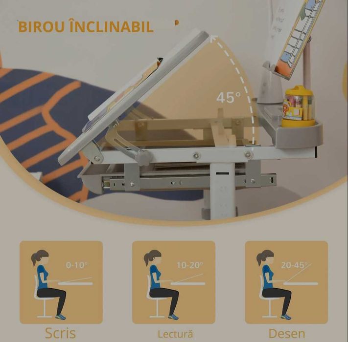 Set birou si scaun pentru copii ( 6-12 ani)