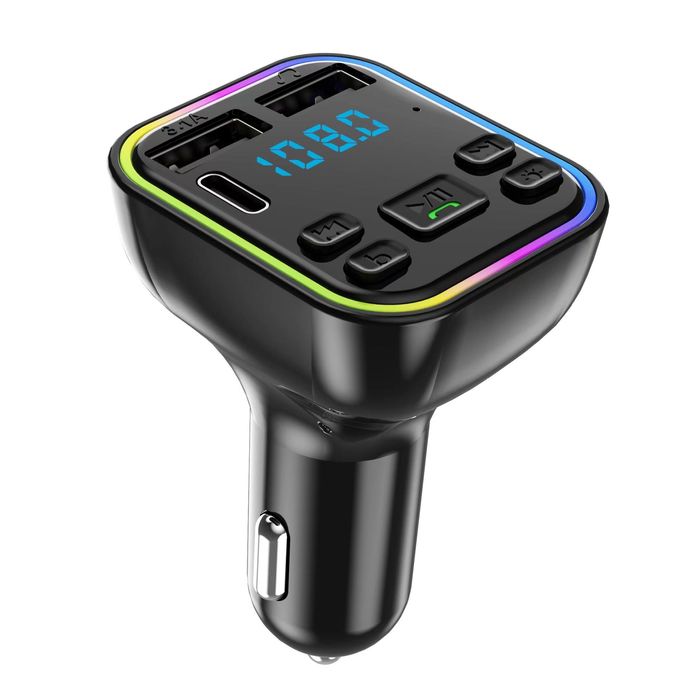12-24v автомобилен bluetooth 5.0 fm трансмитер безжичен хендсфри ...