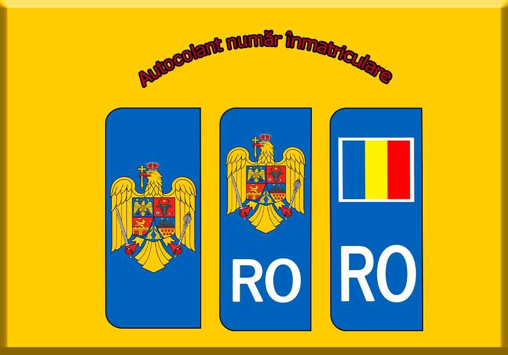 Autocolant Număr Mașină