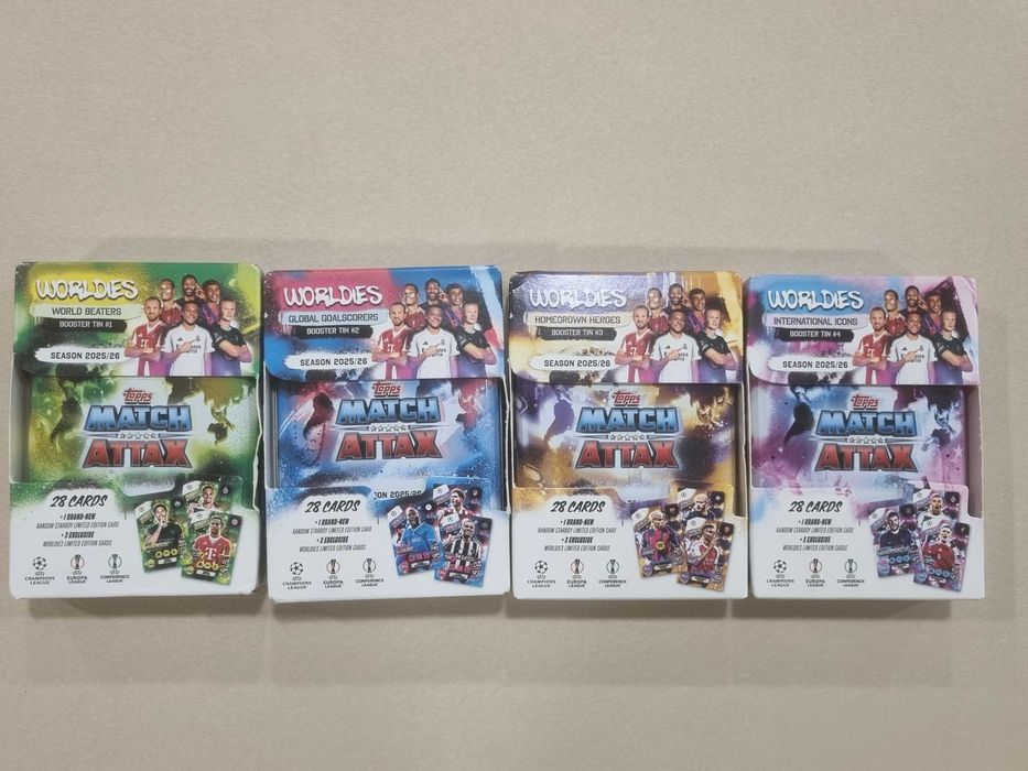 Topps Match Attax 25/26 Booster tin #1 , #2 , #3, #4 / Топс