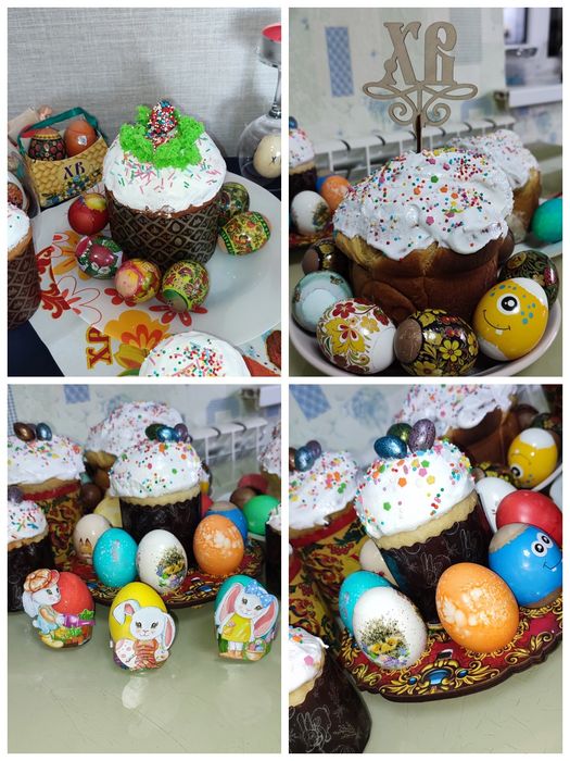 Пасхальные куличи. Пасха. Яйца.