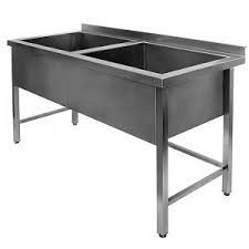 Ванна моечная двухсекционная цельнотянутая на трубе.