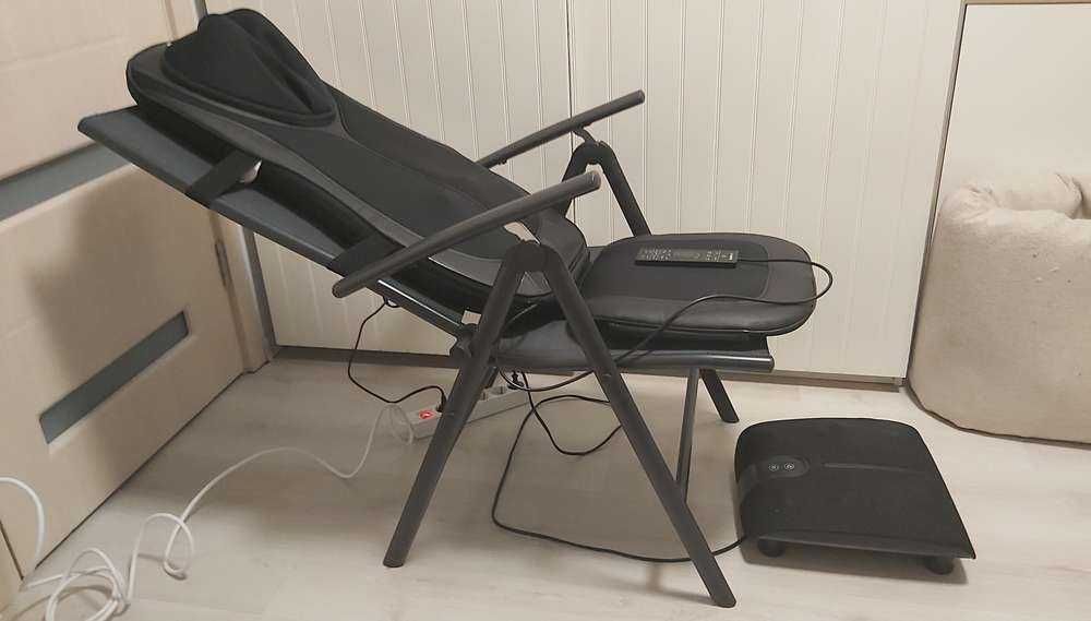 Scaun cu husa de masaj spate si picioare 3 in 1 shiatsu bile incalzire