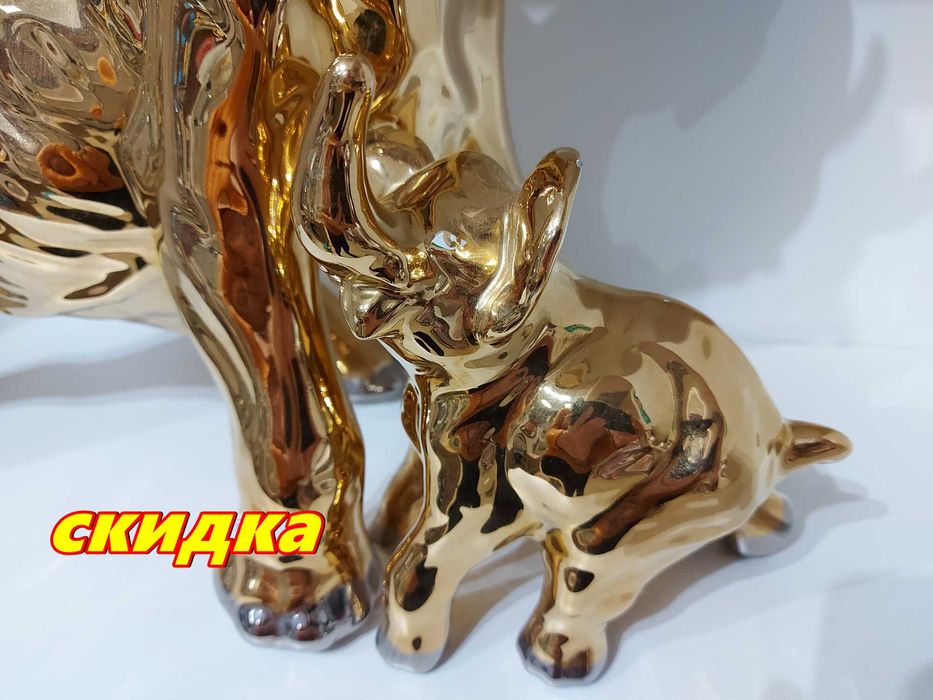 Статуэтка "Слониха со слонёнком" Ahura