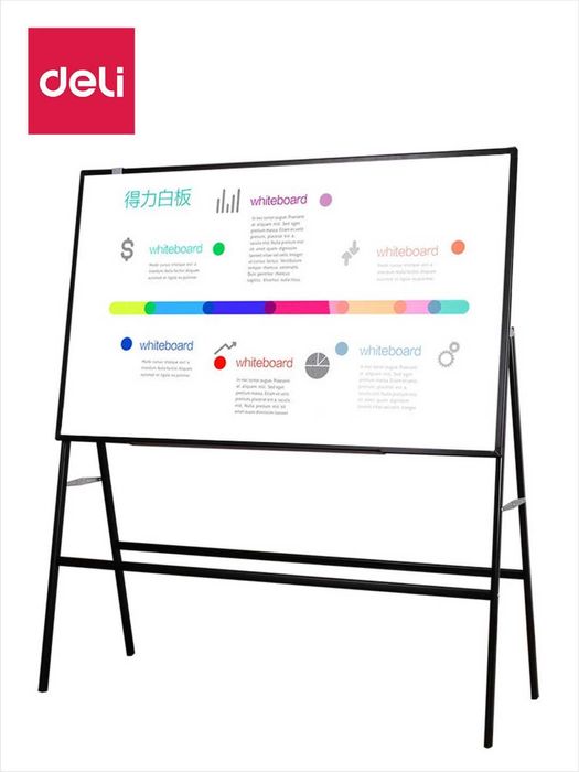 Доска белая маркерная 90х150 Deli 8785 с подставкой ОРИГИНАЛ