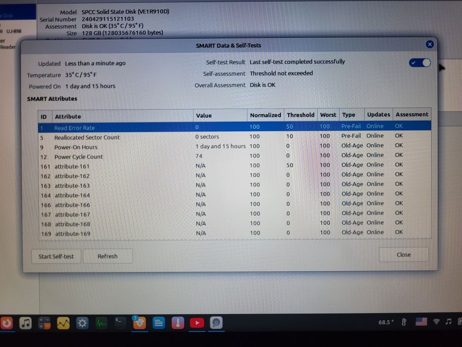 MacBook Pro 13' 16 RAM SSD Linux Mint