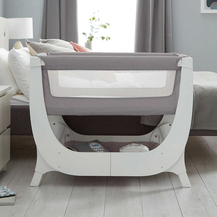 Pat Pătuț copii bebeluși Shnuggle Air Crib + Kit Conversie 2 in 1