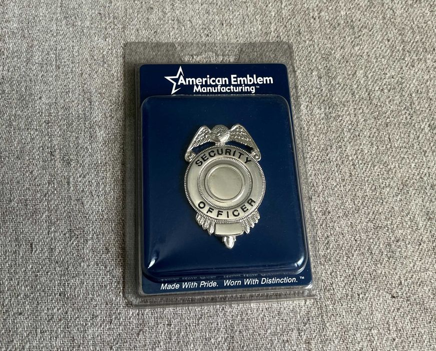 Insignă metalică Security Officer – American Emblem, colecție/uz