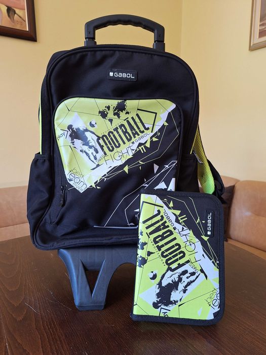 Ученическа раница Gabol на колелца с несесер
