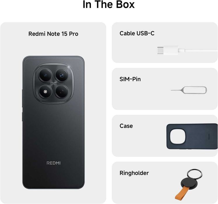 Xiaomi Redmi Note 15 Pro 256GB 8GB RAM Dual sim,glacier Blue,ring stand,sigilat