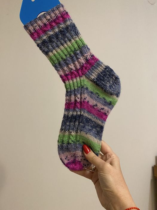 Теплые носки вязаные.