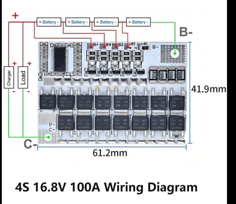 BMS 3S , 4S 40A cu balans, platbanda nichel