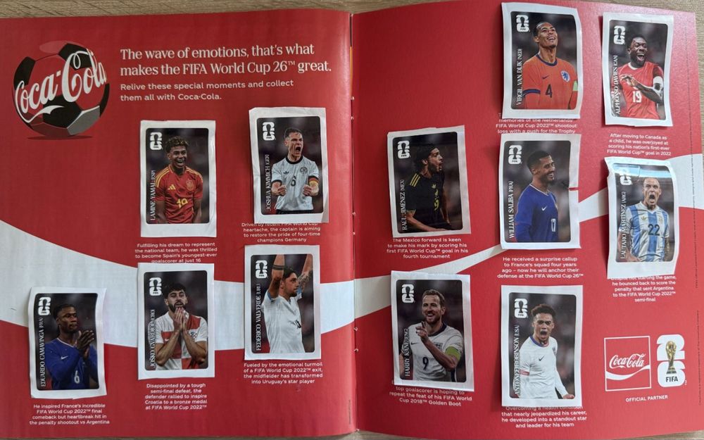 Пълен сет стикери Coca Cola  Panini World Cup 2026