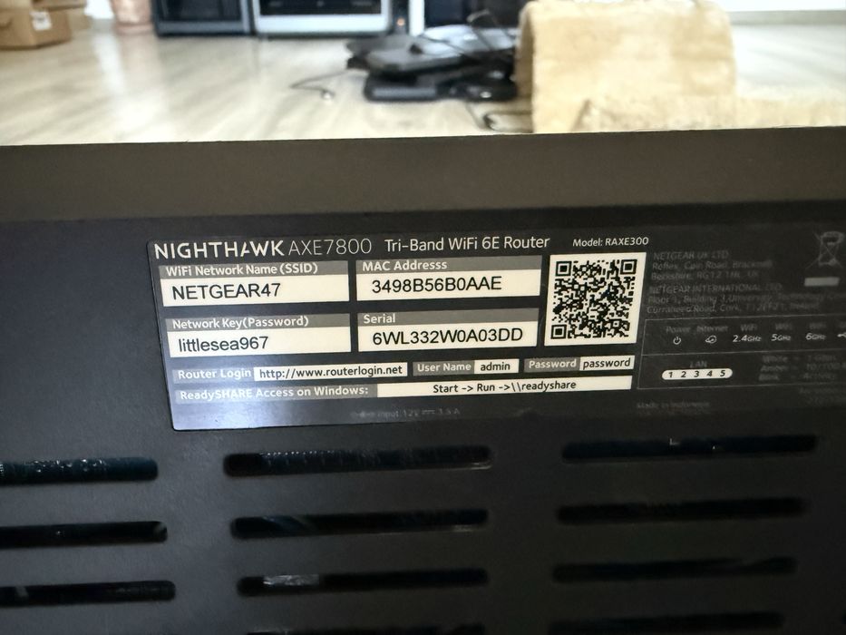Router Netgear Nighthawk RAXE300 – WiFi 6E – Port 2.5Gb