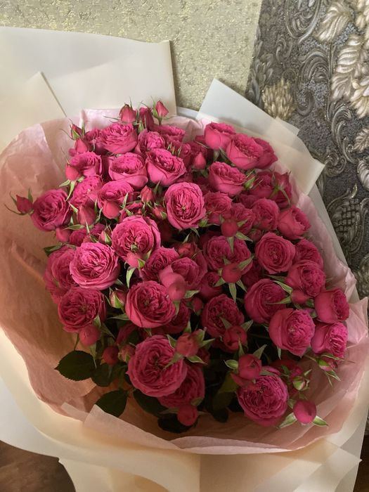 Букет 51 розы, розывье