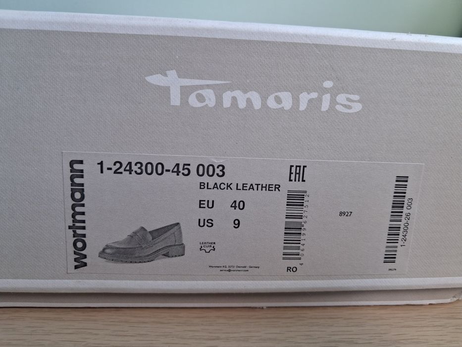 Нови лоуфъри естествена кожа Tamaris, номер 40