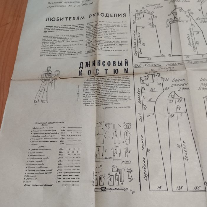 Выкройки одежды, вкладыш