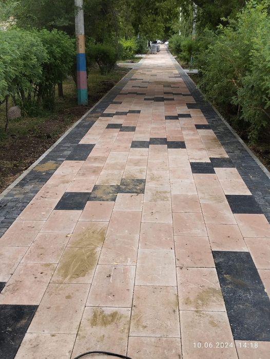 Укладка брусчатки и тротуарной плитки