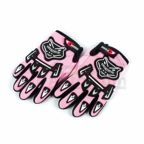 Детски спортни ръкавици PINK Мотоциклетни ръкавици с пълен пръст за де