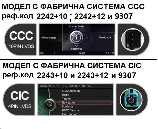 BMW X5 E70 / X6 E71 (2007/2010)CCC 10.25"/12.3'' навигация,2242+10/+12