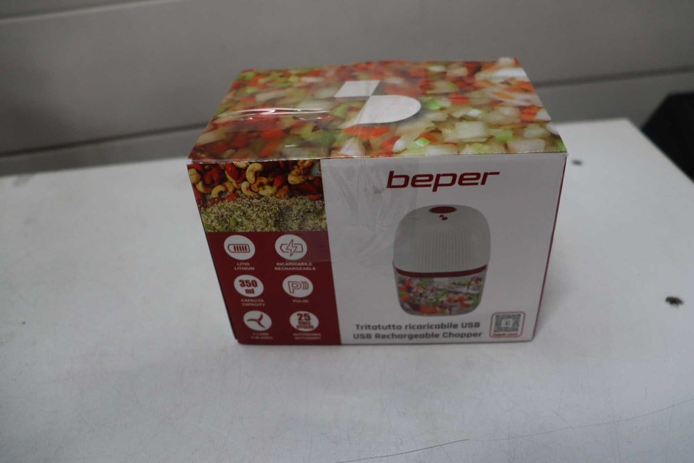 BEPER Мини акумулаторна мелачка, 350мл,3 ножа, неръждаема стомана, USB