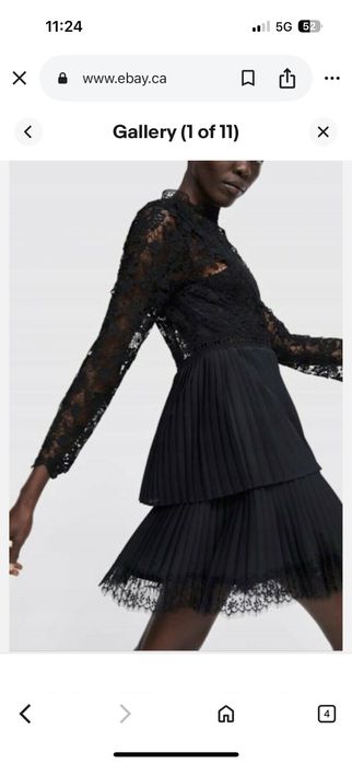 Черна рокля Zara