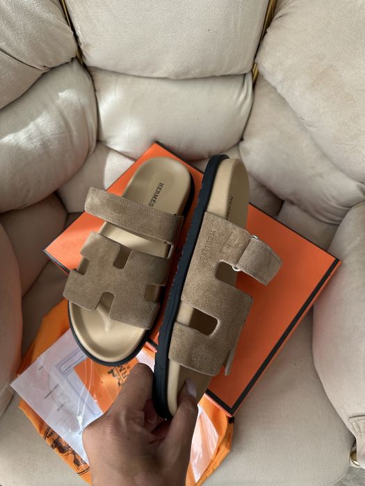 Papuci hermes chypree piele naturala