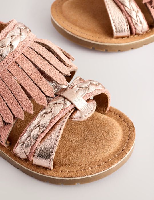 Сандали Next естествена кожа и велур