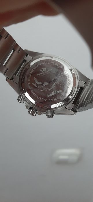 Ceas original philip watch quartz chronograph crystal sapphire de mana