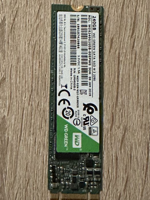 SSD M.2 SATA III WD Green 240 GB – Super upgrade!