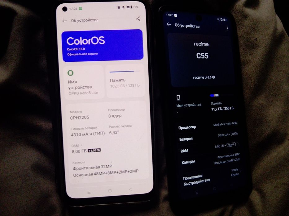 оппо Рено 5 lite хорошем состоянии