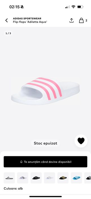 Papuci slapi Adidas marimea 44,5-45 noi in cutie