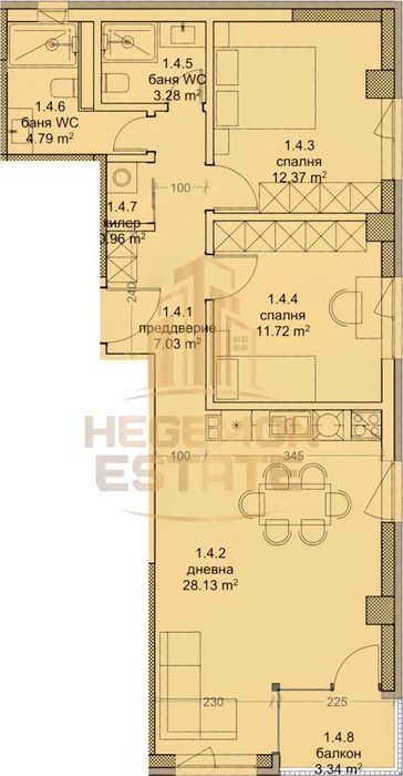 3-стаен в Варна-Трошево площ 106 цена 185000