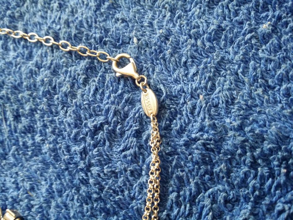 Lant/colier+bratara/charm argint 925 fossil