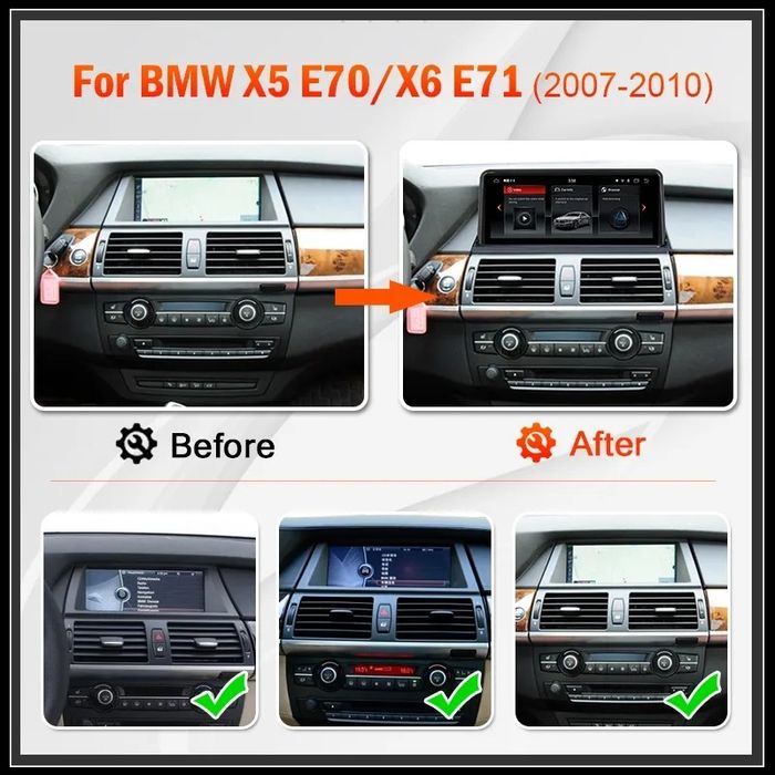 Android 15 Навигация Мултимедия BMW E70/Е71 4/6гб 8core БМВ Андроид 15